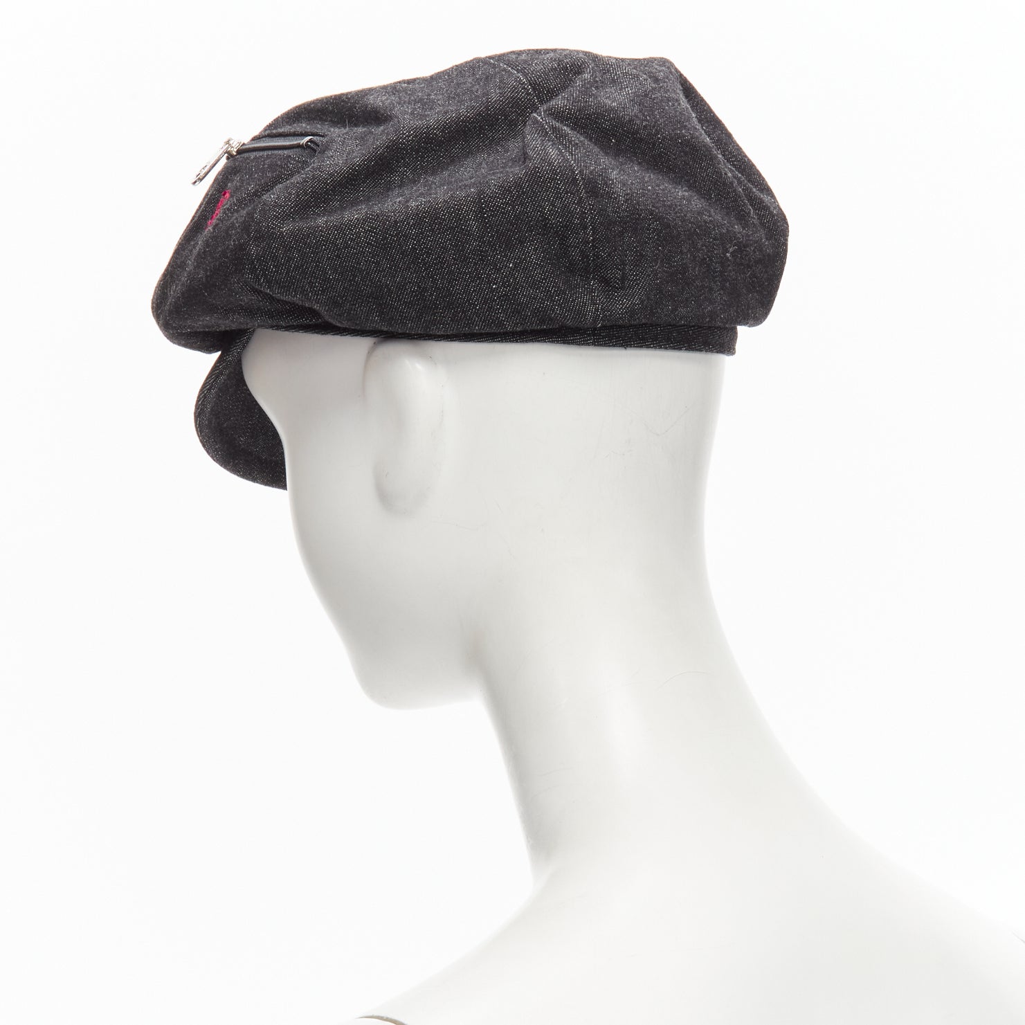 Burberry Black Denim Newboy Hat - Detail 1