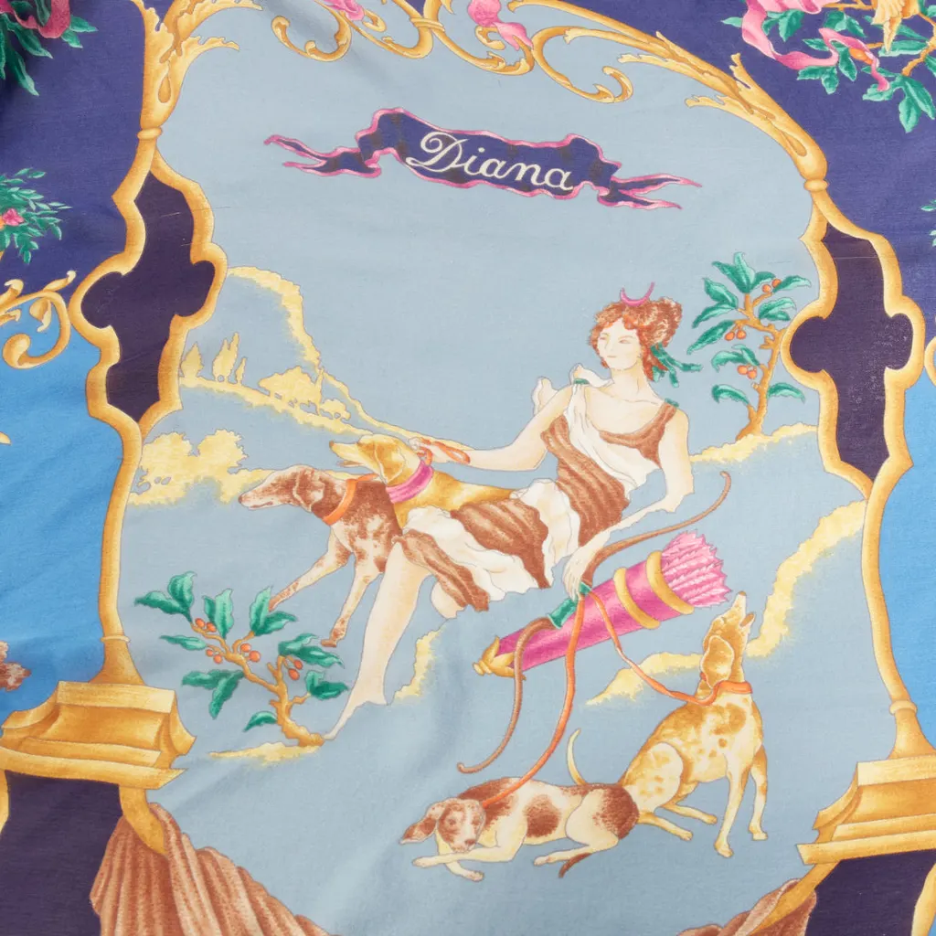 Gucci Barocco Motif Scarf MultiColor Silk Never worn - Back View