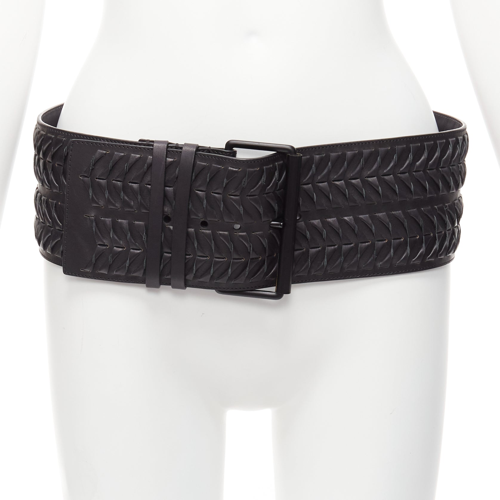 Haider Ackermann Silver Grommet Wide Belt