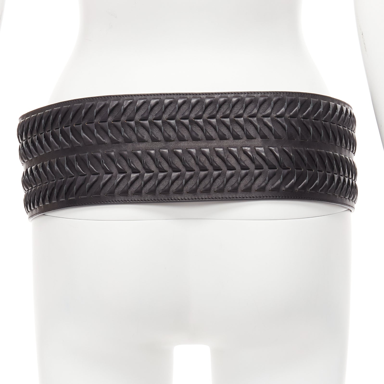 Haider Ackermann Silver Grommet Wide Belt - Side view