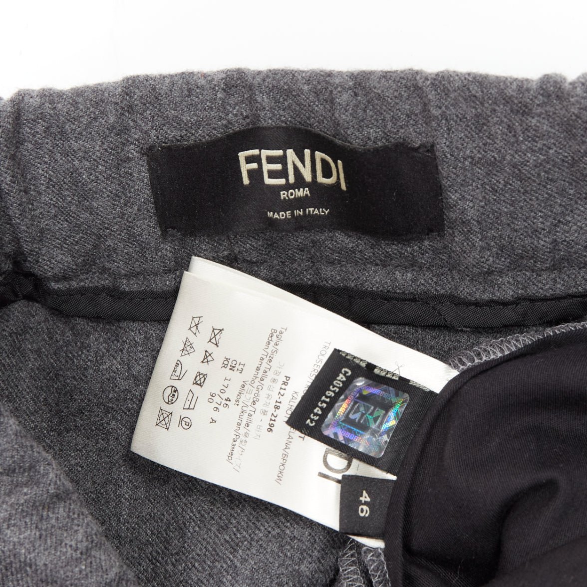 Fendi Grey Wool Pants - Image 10