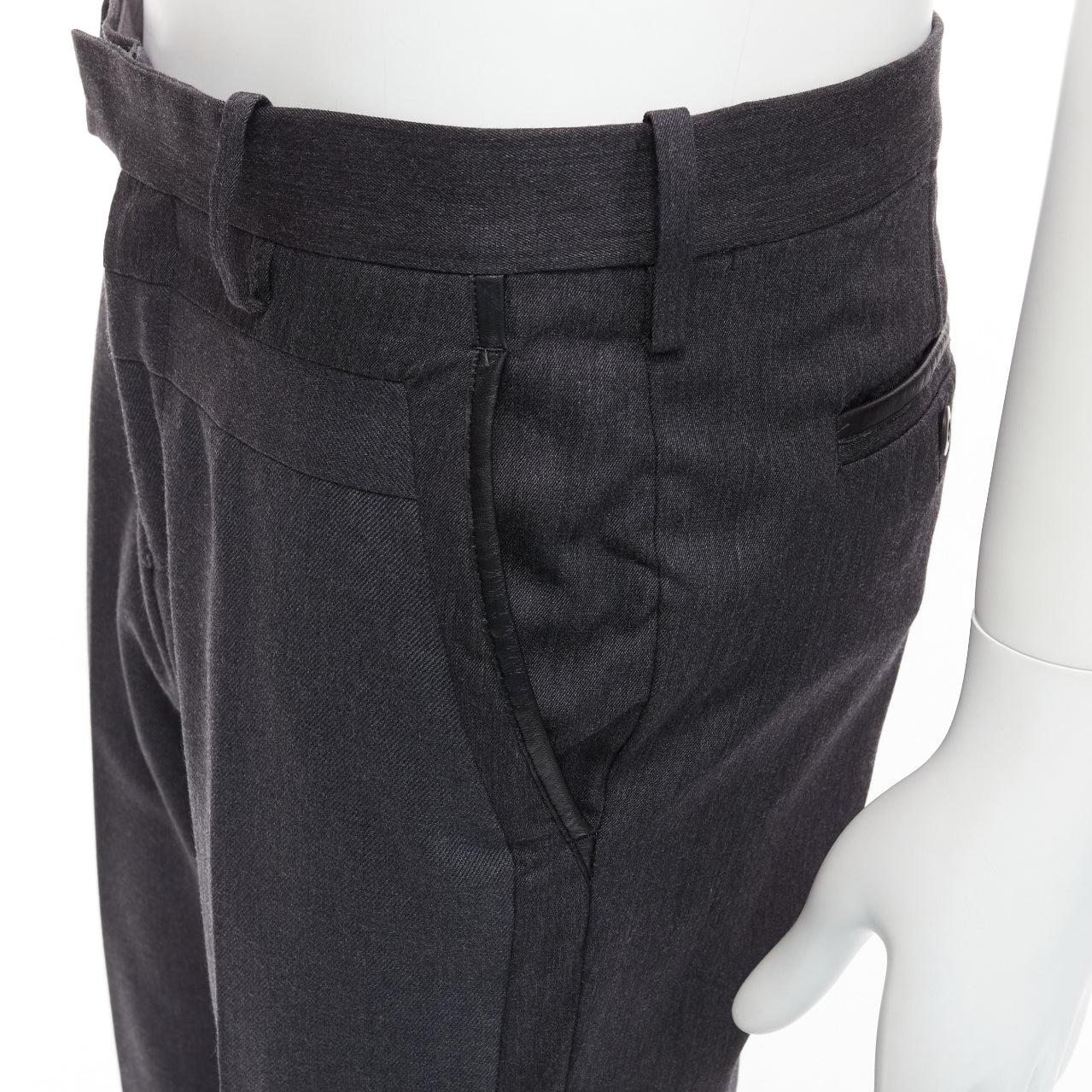 Undercover Striped Wide Pants - Back view