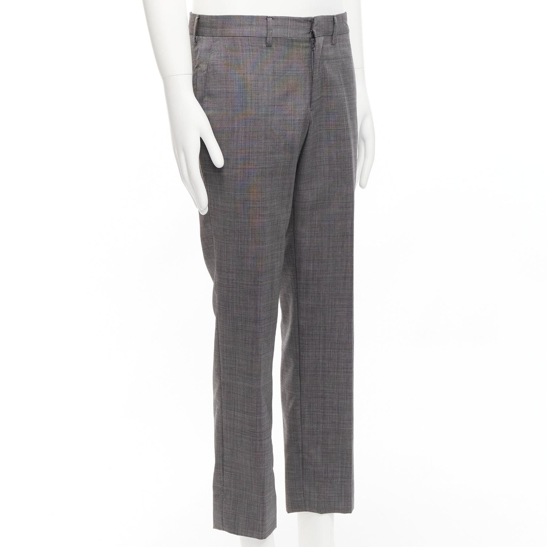Versace Checkered Cotton Pants - Image 6