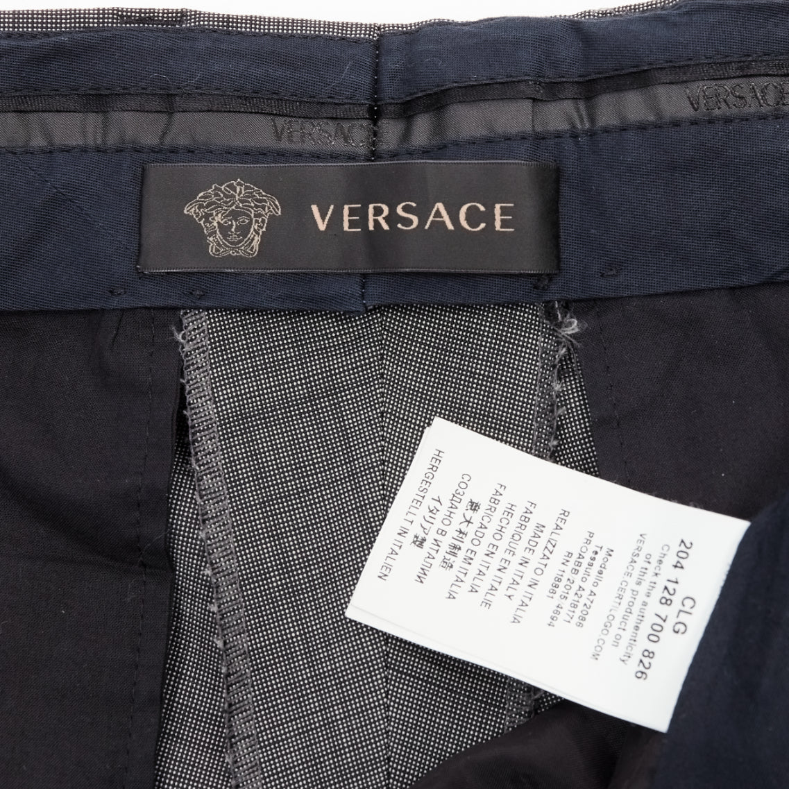 Versace Checkered Cotton Pants - Image 10