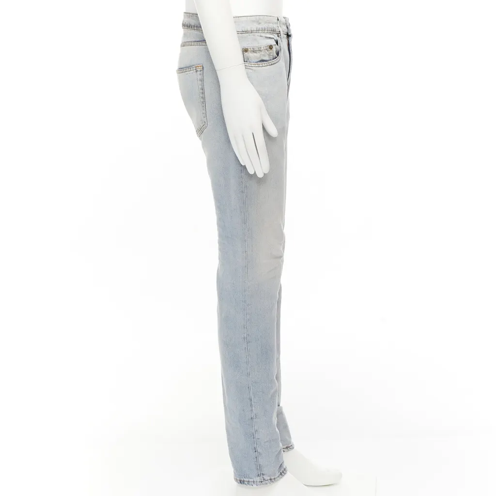 Saint Laurent D02 M/SK-LW Blue Cotton Never worn - Model View