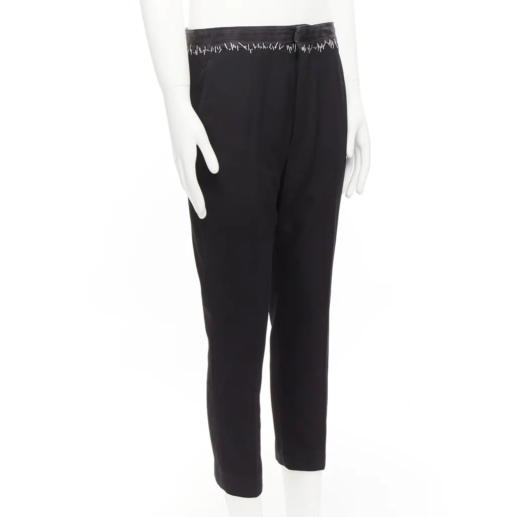 Haider Ackermann Topstitch Wool Pants Black Wool Good - Inside View