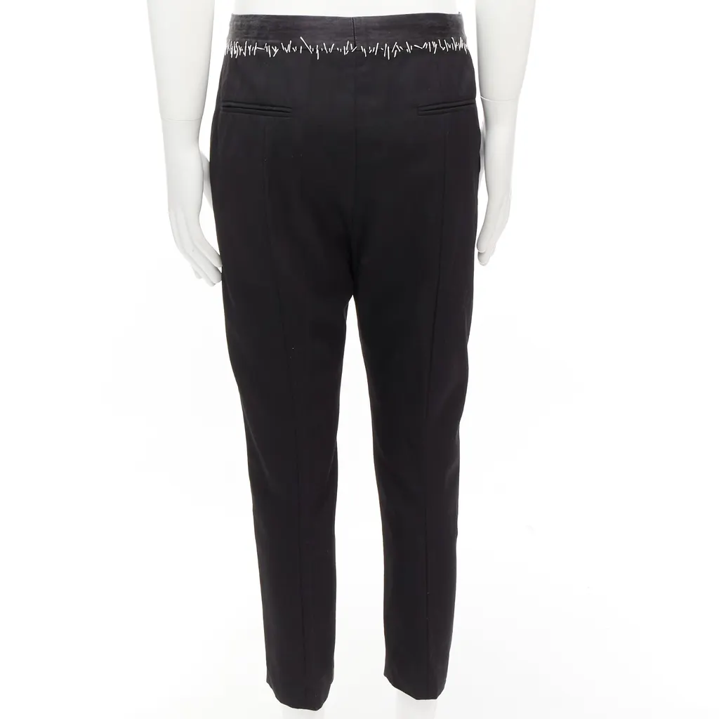 Haider Ackermann Topstitch Wool Pants Black Wool Good - Box View