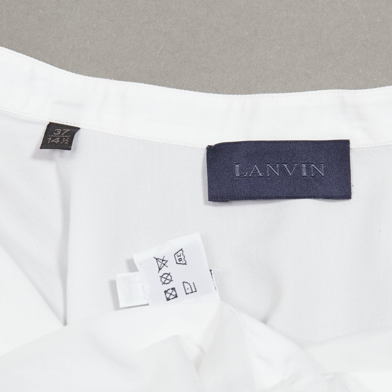 Lanvin White Bow Collar Shirt - Image 10