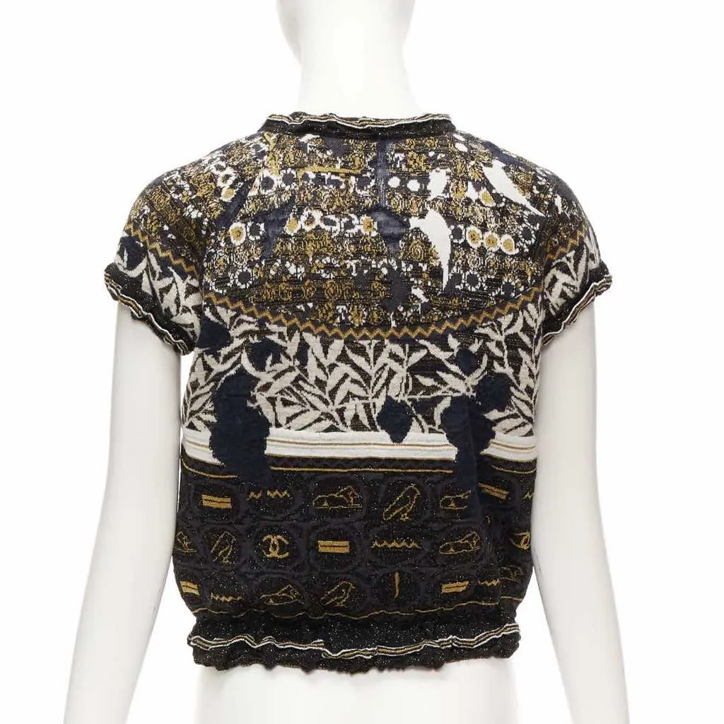 Chanel Egyptian CC Sweater Black Cotton Never worn - Box View