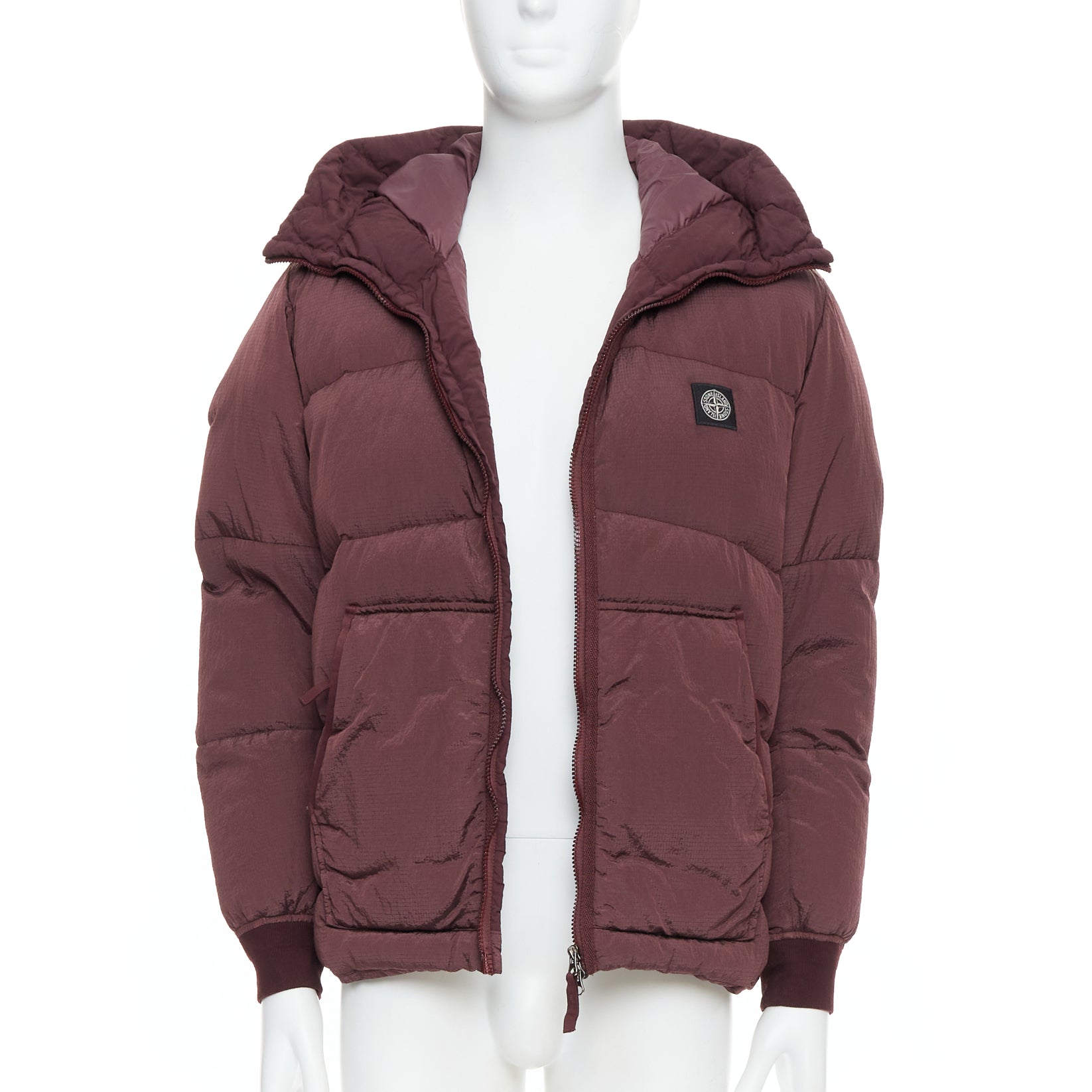 Stone Island Purple Down Puffer Jacket