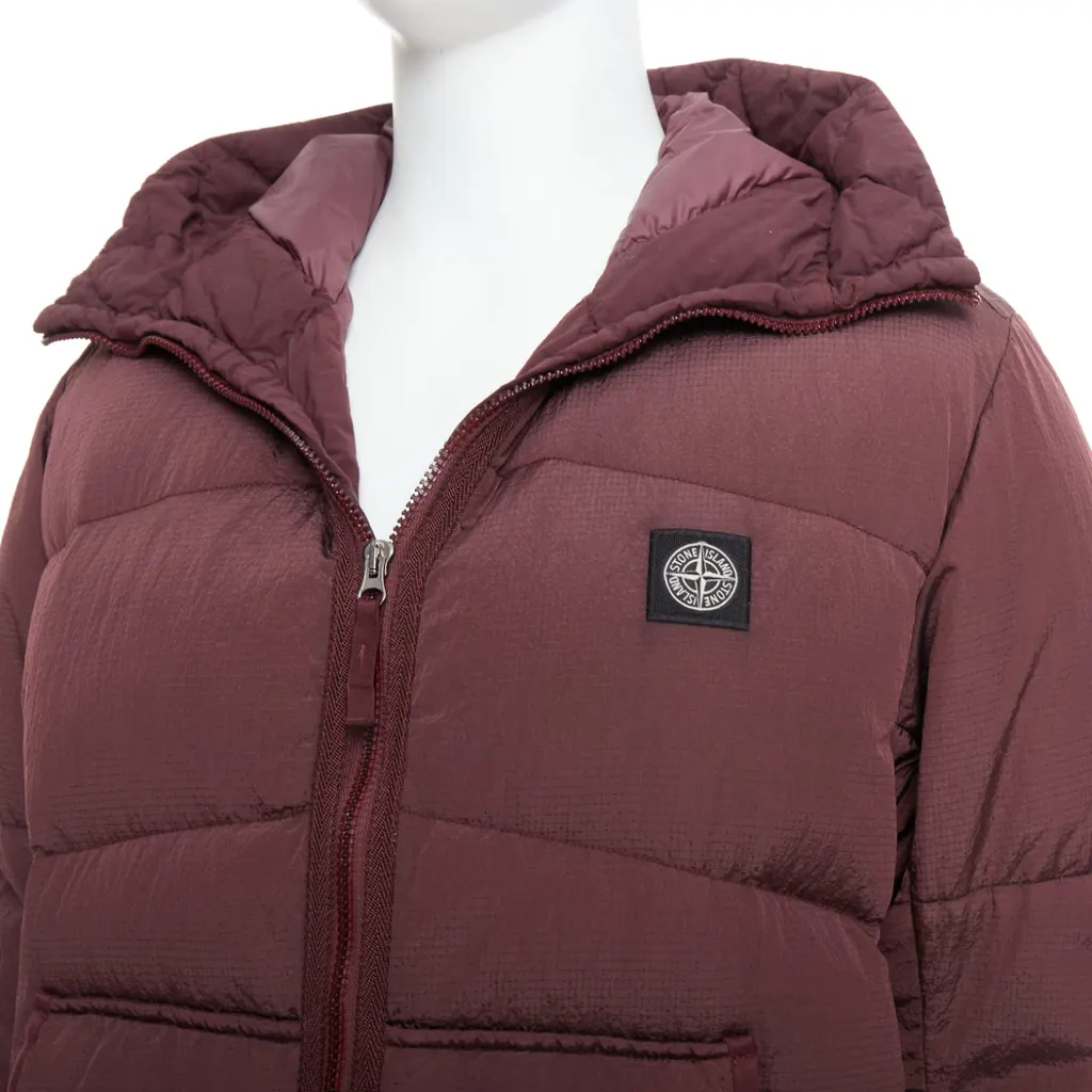 Stone Island Purple Down Puffer Jacket Purple Never worn - Back View