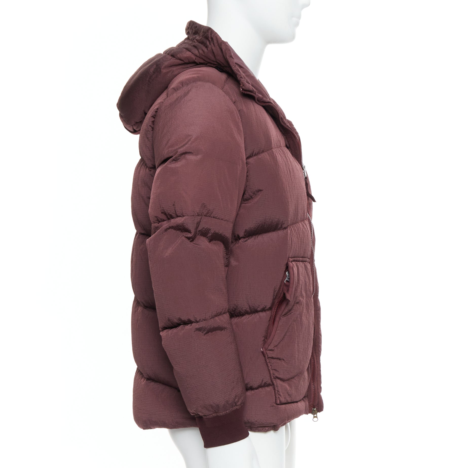 Stone Island Purple Down Puffer Jacket - Side view
