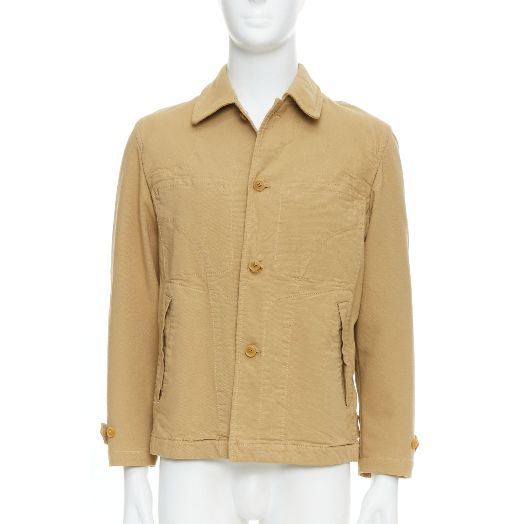 Comme Des Garcons Khaki Topstitch Jacket - Image 6