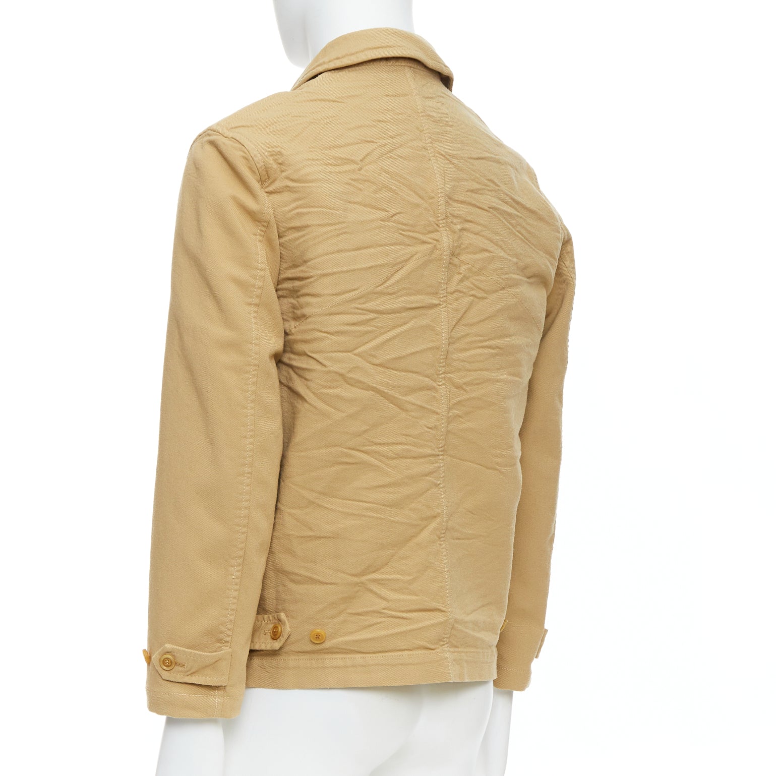 Comme Des Garcons Khaki Topstitch Jacket - Detail 2