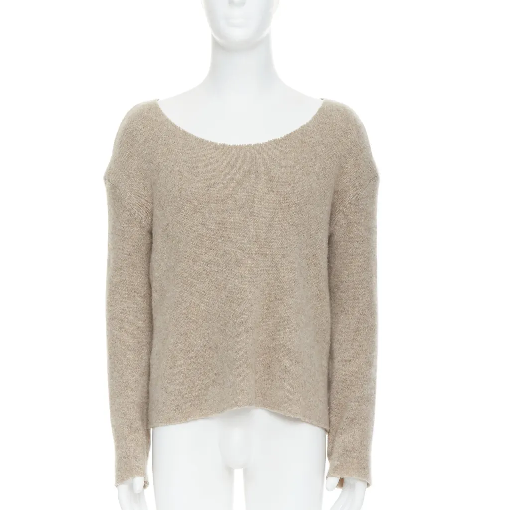 The Elder Statesman Loose Sweater Brown Cashmere Good - Front View