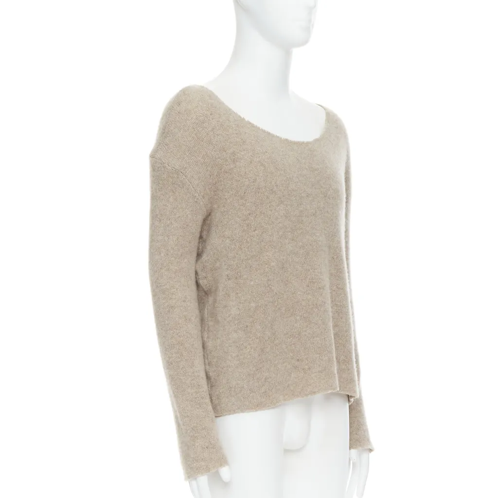 The Elder Statesman Loose Sweater Brown Cashmere Good - Inside View