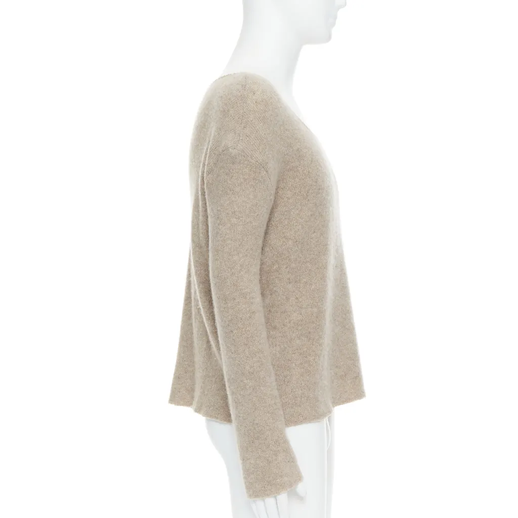 The Elder Statesman Loose Sweater Brown Cashmere Good - Model View