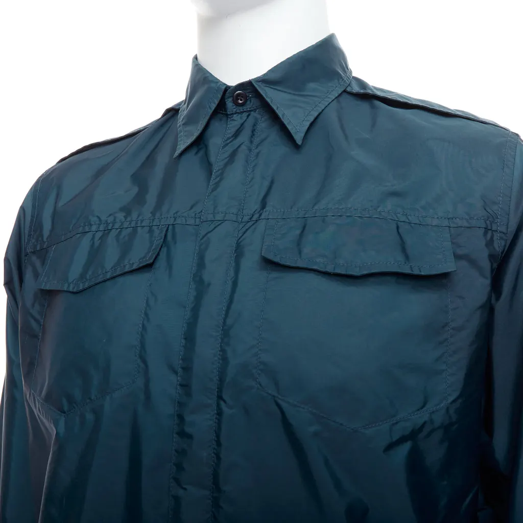 Prada Nylon Zip Shirt Blue Never worn - Back View