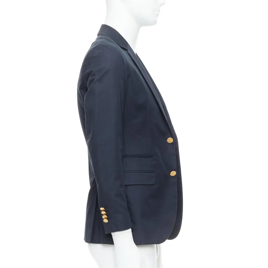 Valentino Tweed Moto Jacket Navy Cotton Fair - Model View