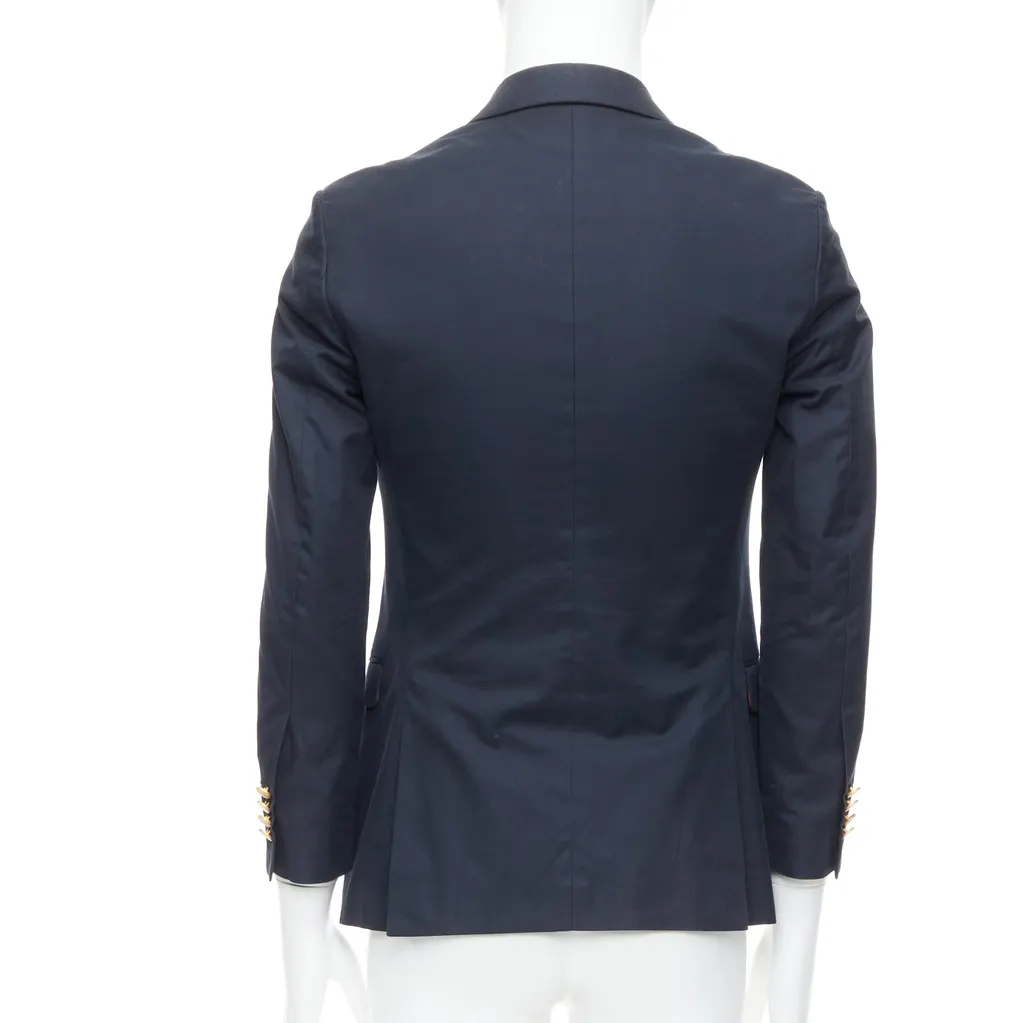 Valentino Tweed Moto Jacket Navy Cotton Fair - Box View