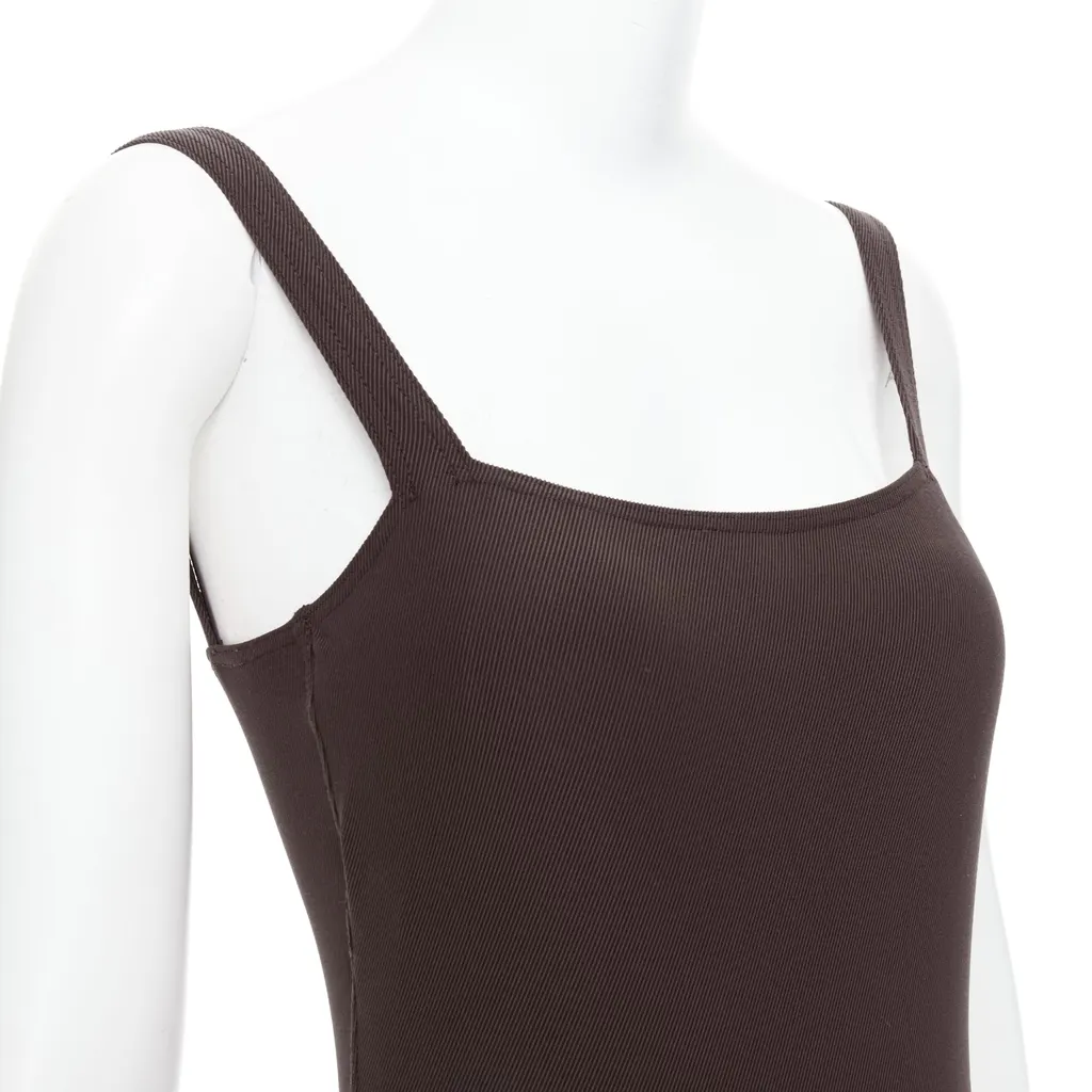 Hermès Brown Twill Bodysuit Brown Polyamide Very good - Back View
