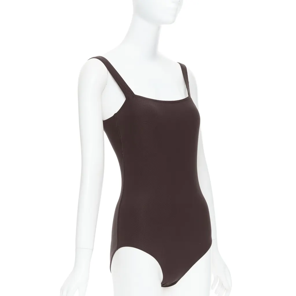 Hermès Brown Twill Bodysuit Brown Polyamide Very good - Inside View
