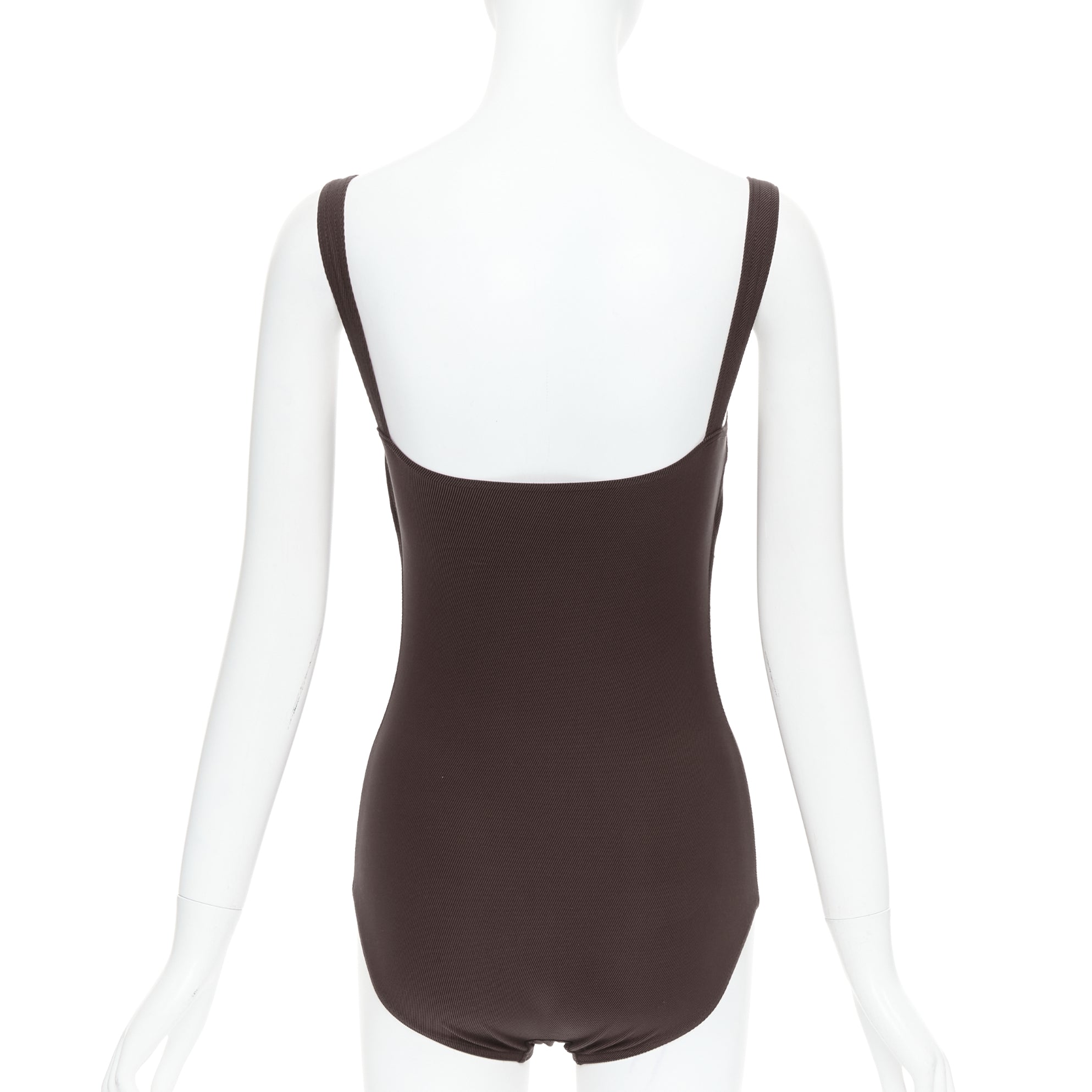 Hermès Brown Twill Bodysuit - Side view