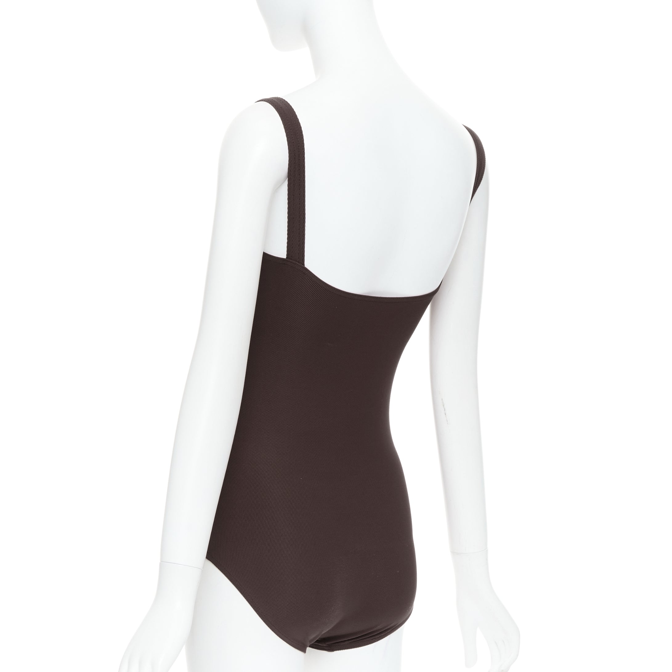 Hermès Brown Twill Bodysuit - Detail 1