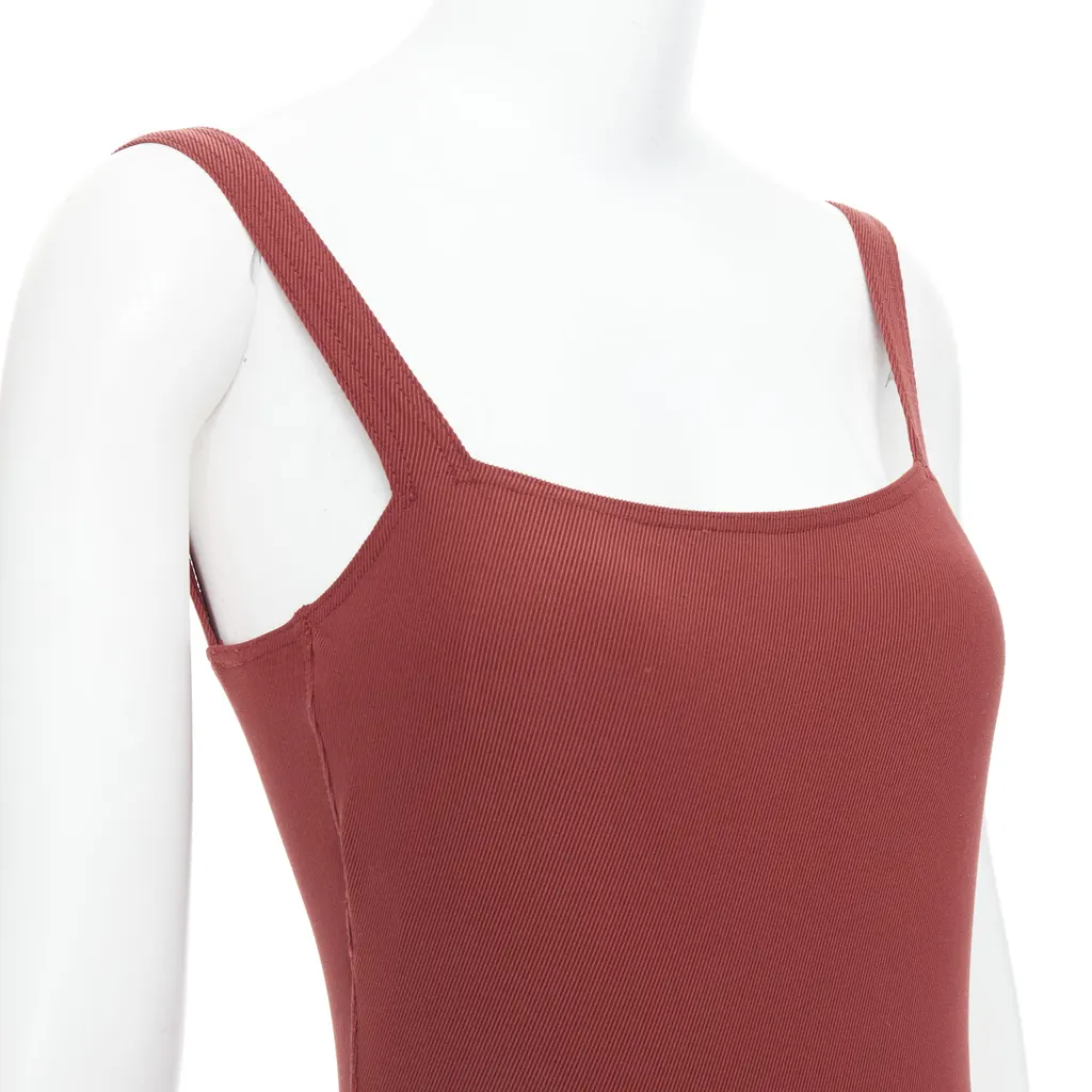 Hermès Orange Twill Bodysuit Burgundy Polyamide Very good - Back View