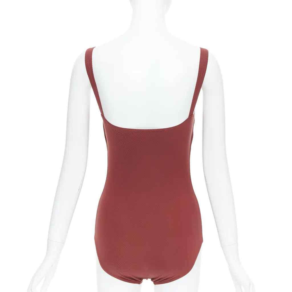 Hermès Orange Twill Bodysuit Burgundy Polyamide Very good - Box View