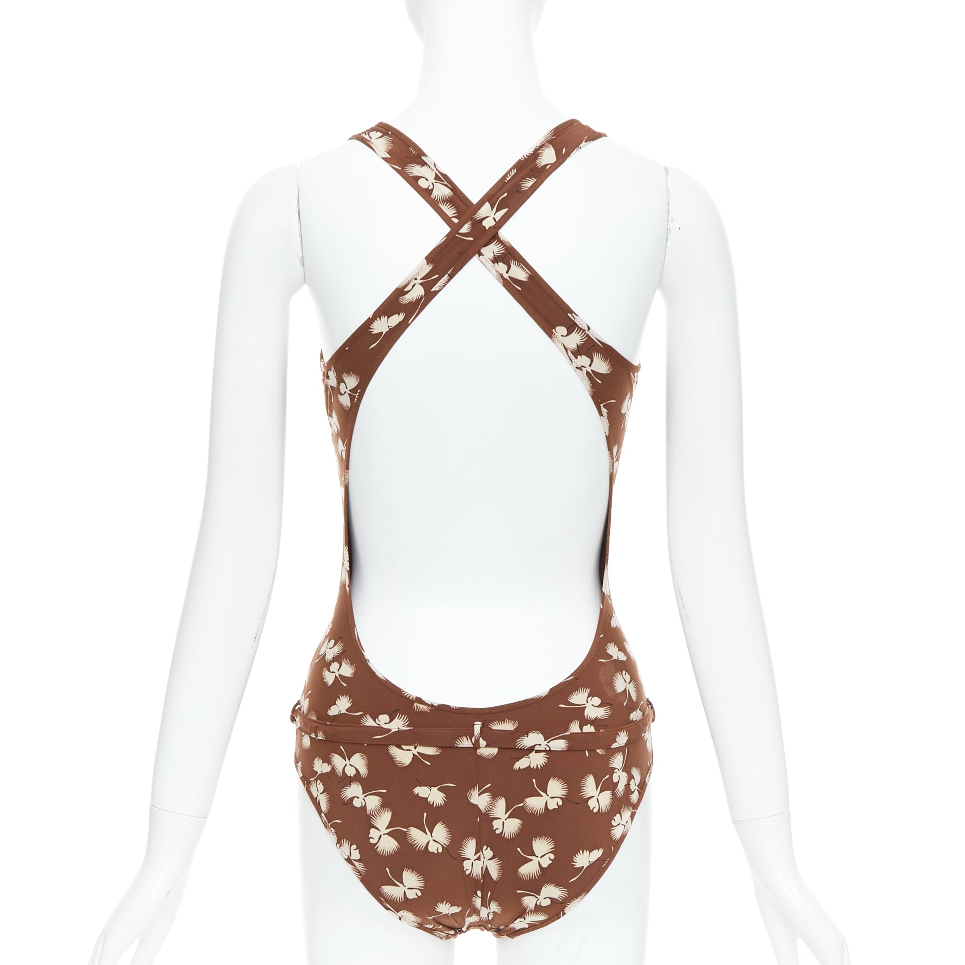 Gucci Floral Belted Swimsuit - Back view