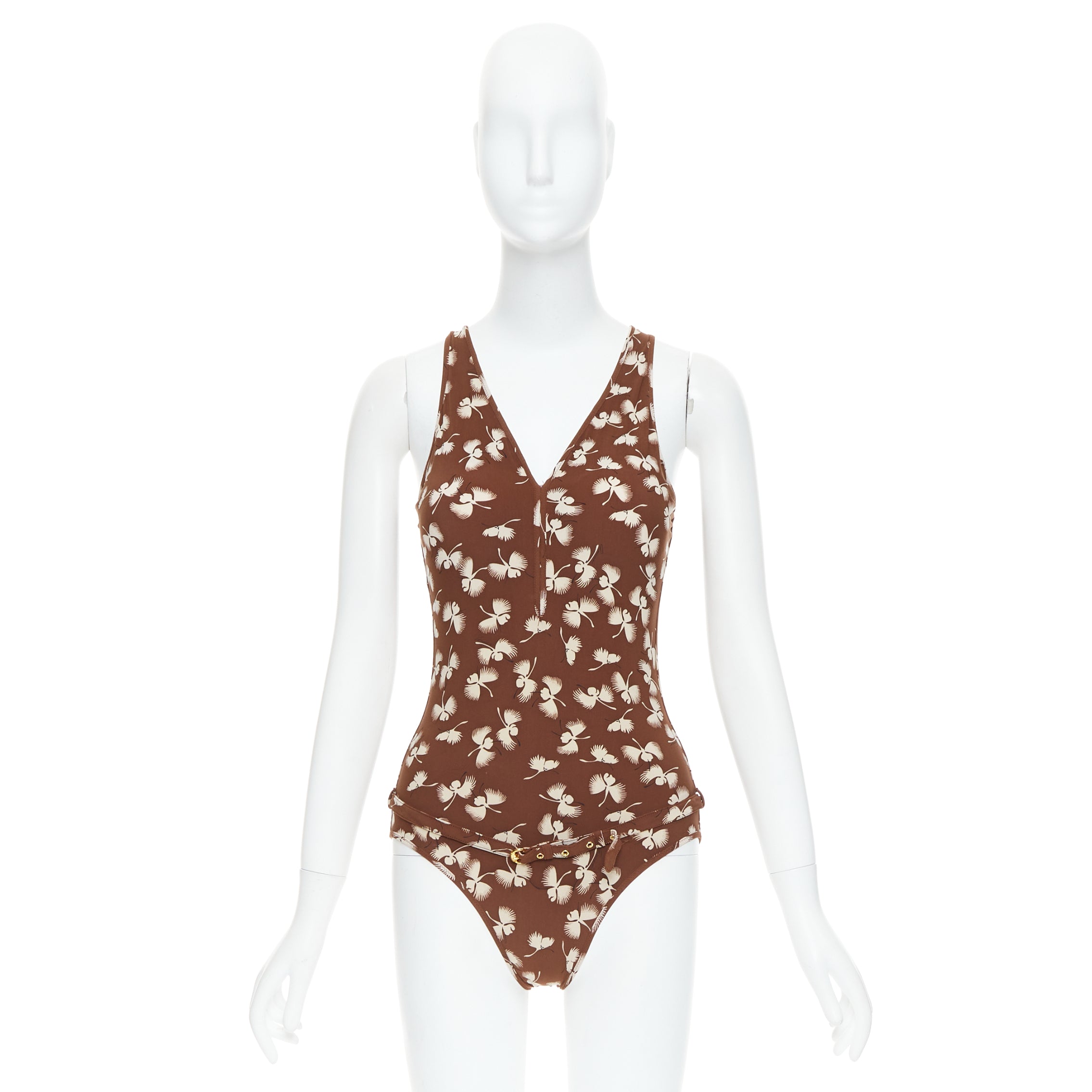 Gucci Floral Belted Swimsuit - Image 10