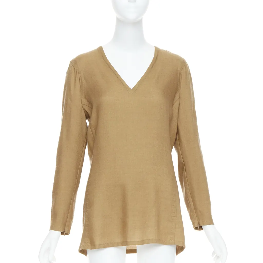 Gianfranco Ferré Cashmere Silk Tunic Brown Cashmere Very good - Front View