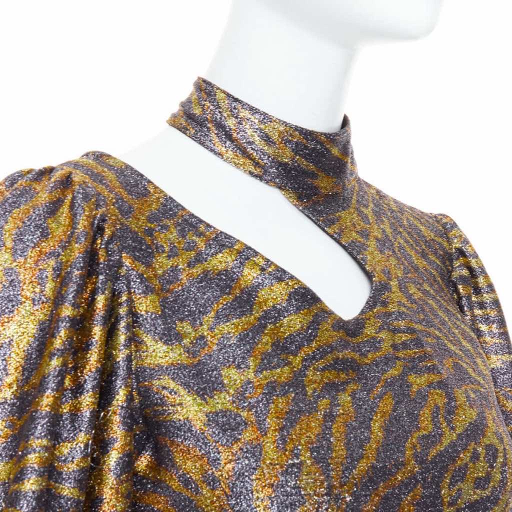 Ganni Tiger Lurex Puff Top - Detail 2