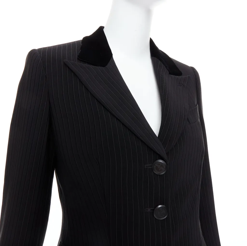 Giorgio Armani Peak Lapel Blazer Black Very good - Back View