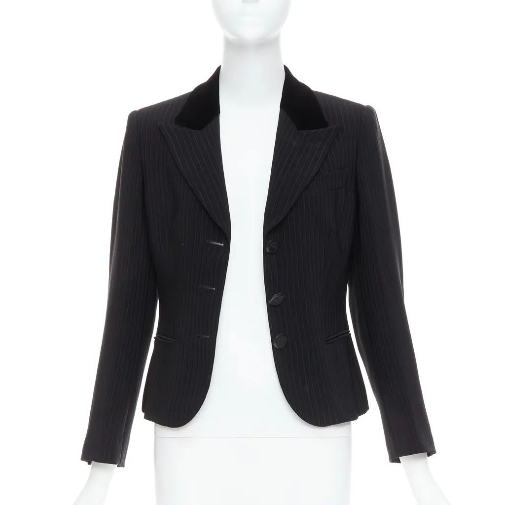 Giorgio Armani Peak Lapel Blazer Black Very good - Inside View