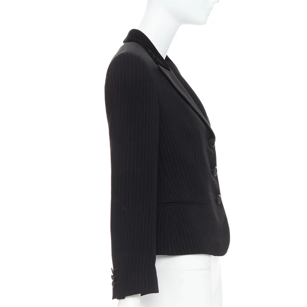 Giorgio Armani Peak Lapel Blazer Black Very good - Box View