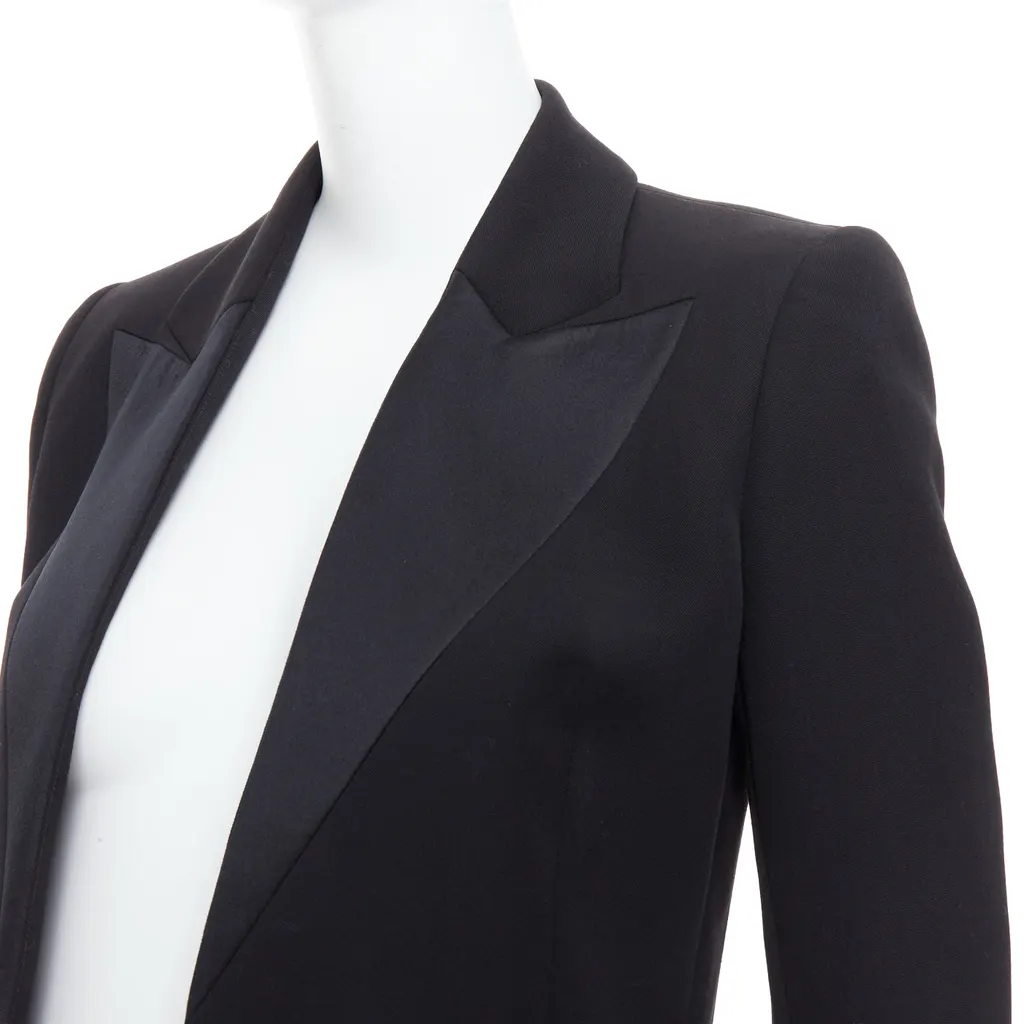 Lanvin Geometric Blazer Black Wool Very good - Back View