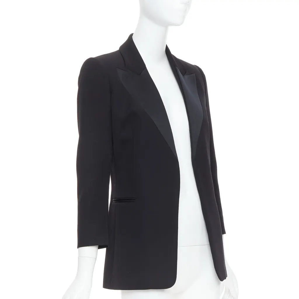 Lanvin Geometric Blazer Black Wool Very good - Inside View