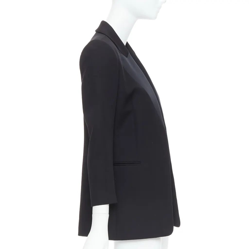 Lanvin Geometric Blazer Black Wool Very good - Model View