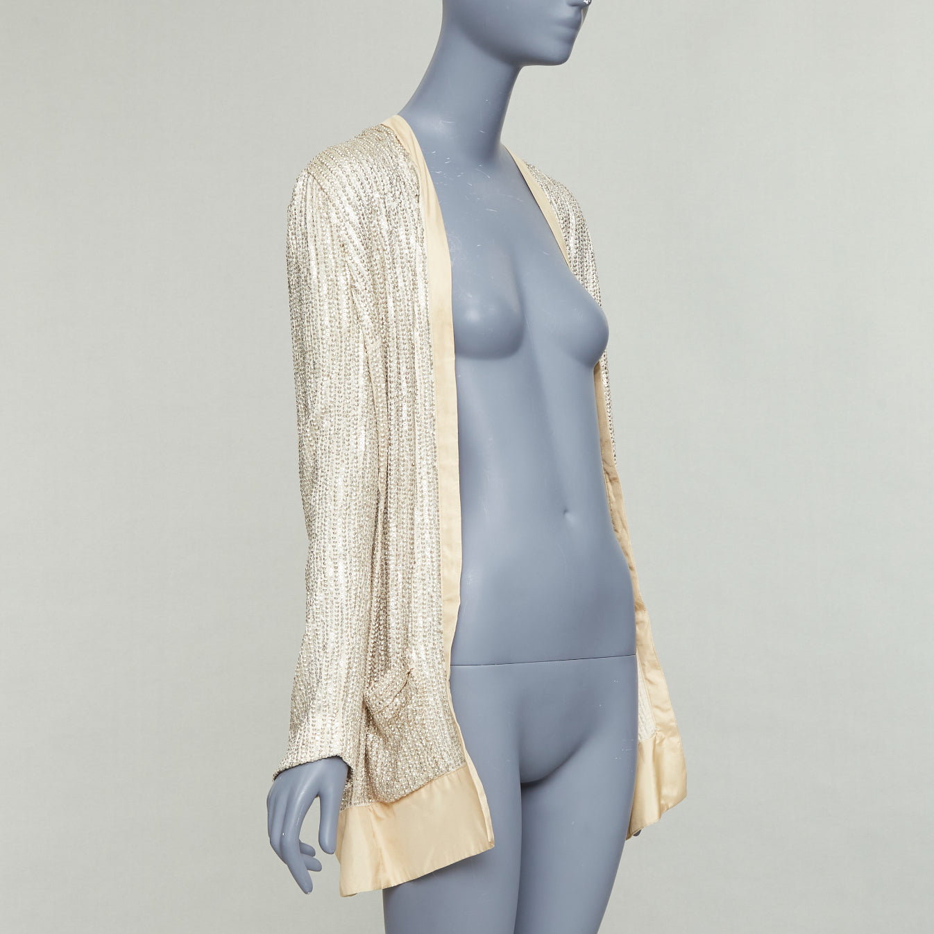 Balenciaga Cream Sequin Jacket - Image 6