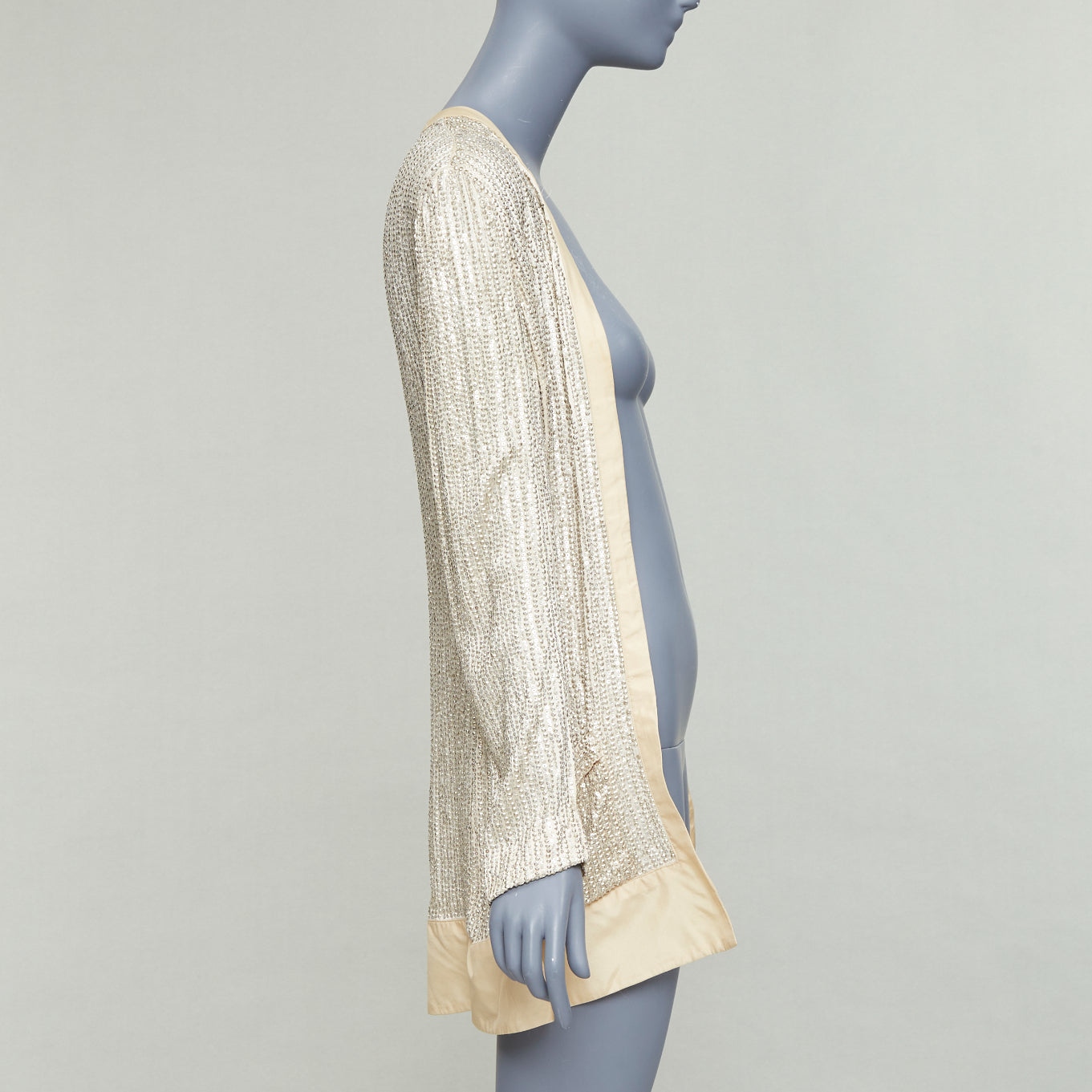 Balenciaga Cream Sequin Jacket - 4