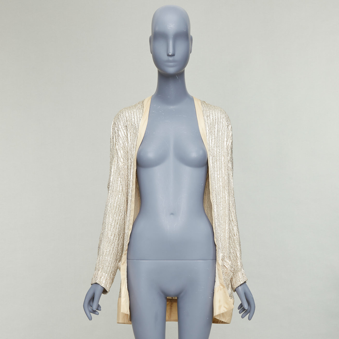 Balenciaga Cream Sequin Jacket - Image 11