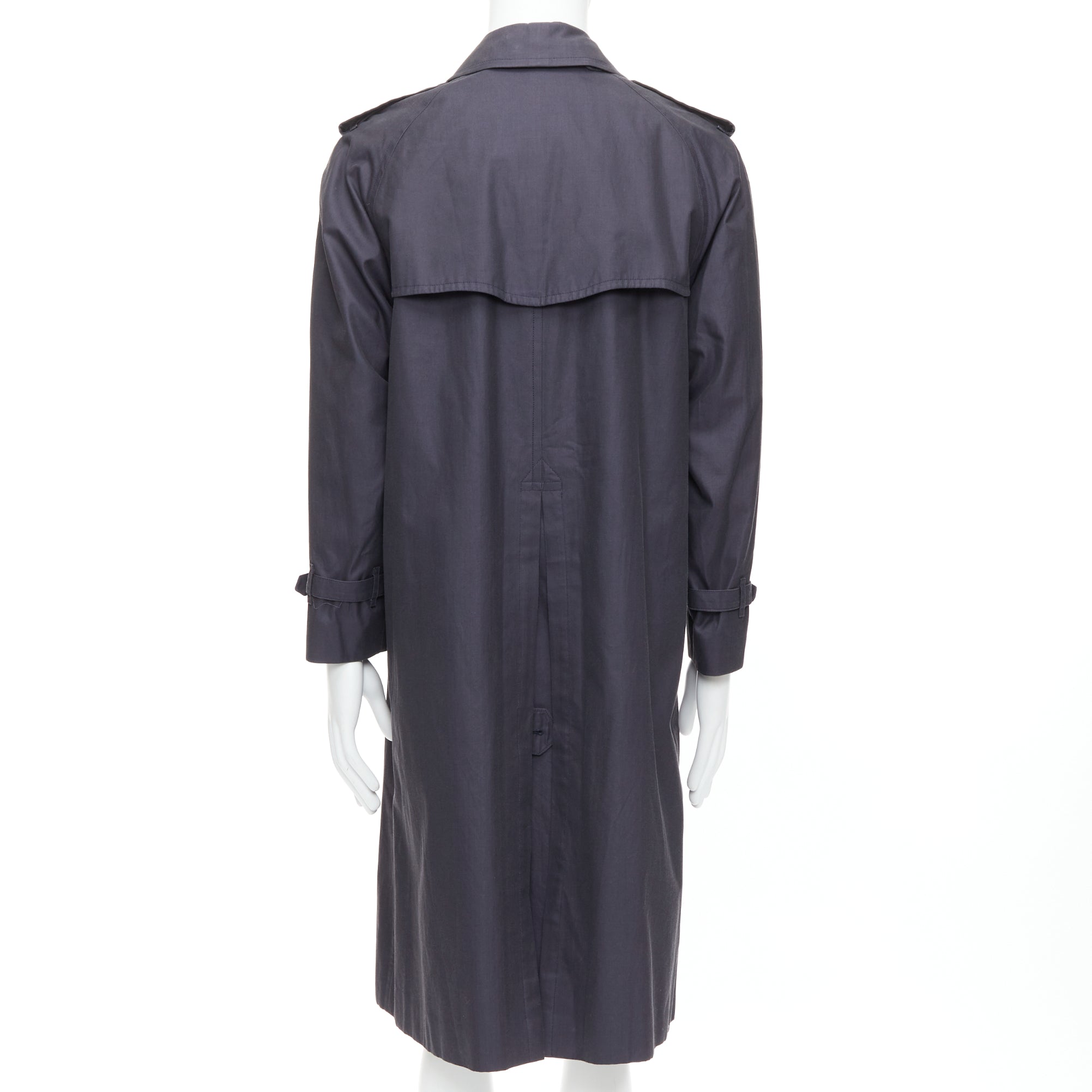 Burberry Grey Cotton Trench Coat - Detail 1