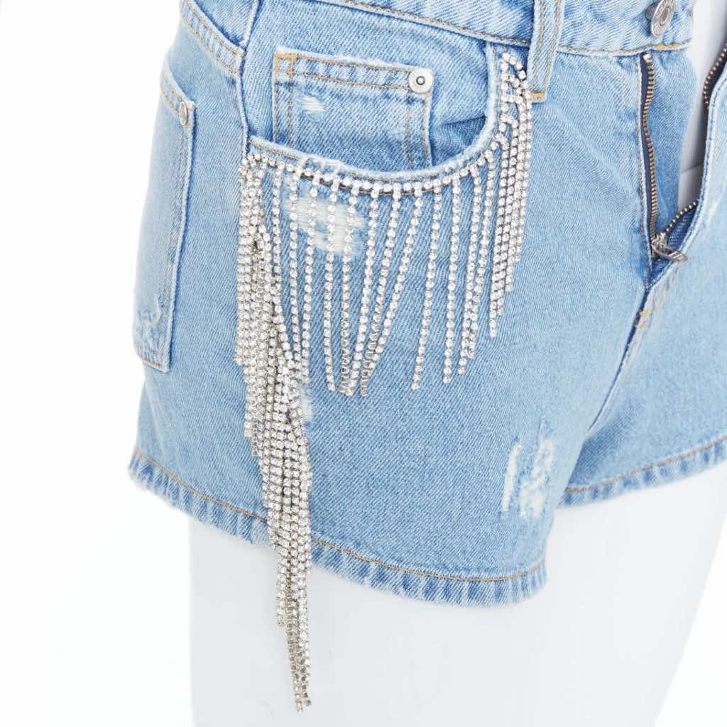 Chiara Ferragni Crystal Fringe Shorts - Detail 2