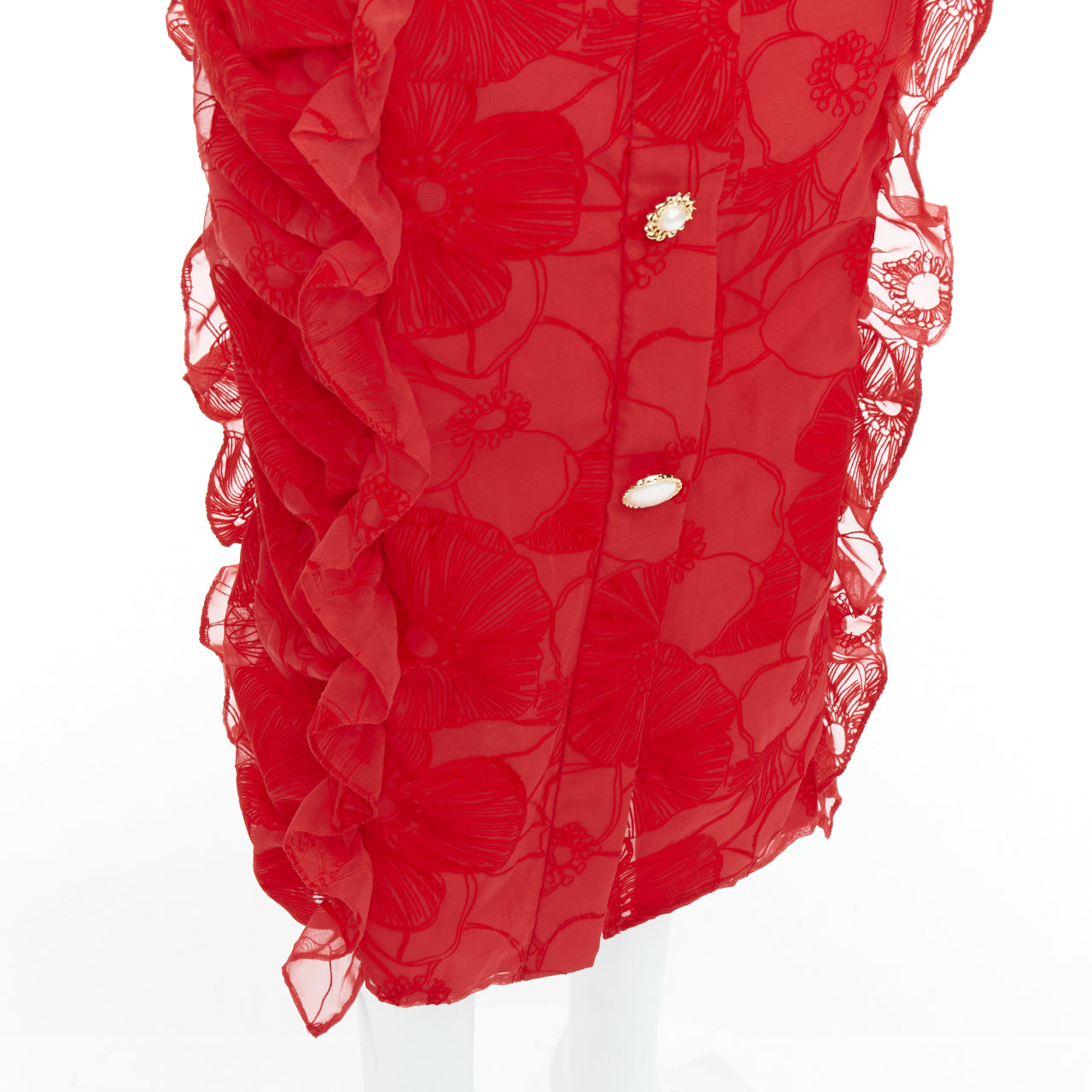 Mother Of Pearl Velvet Button Skirt - Detail 2