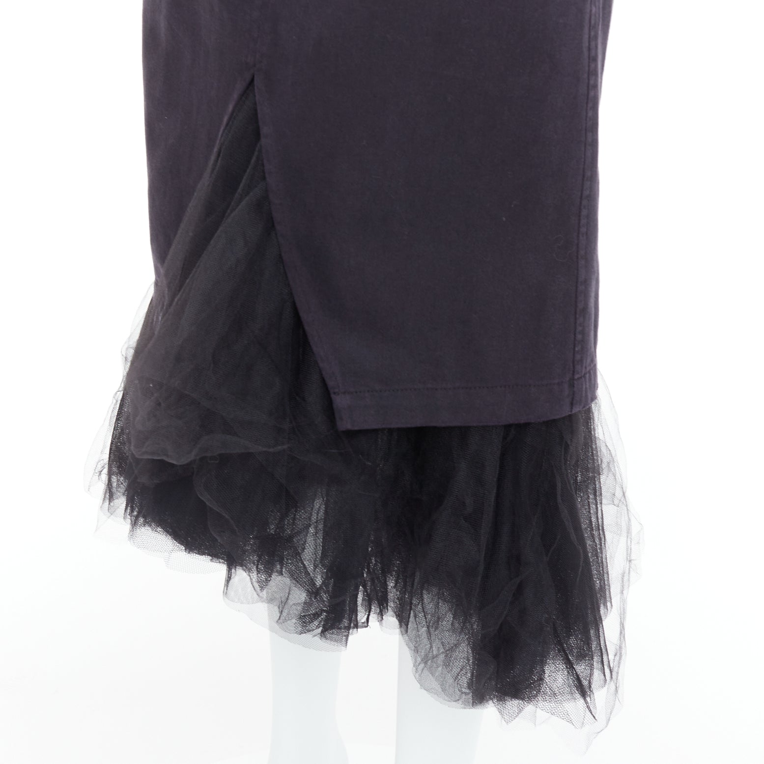 Le Superbe Denim Tulle Skirt - Back view