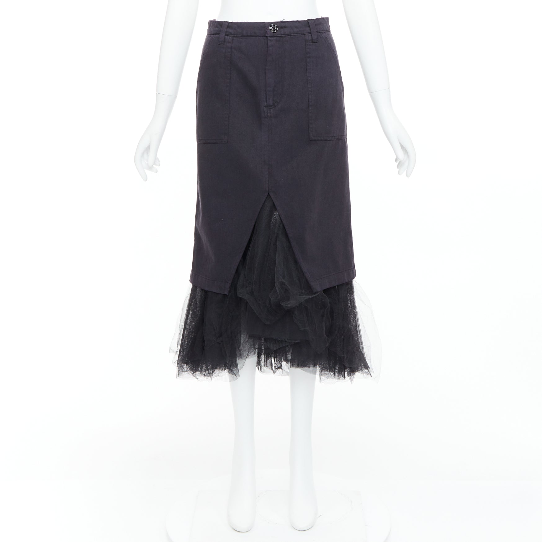 Le Superbe Denim Tulle Skirt - Image 11