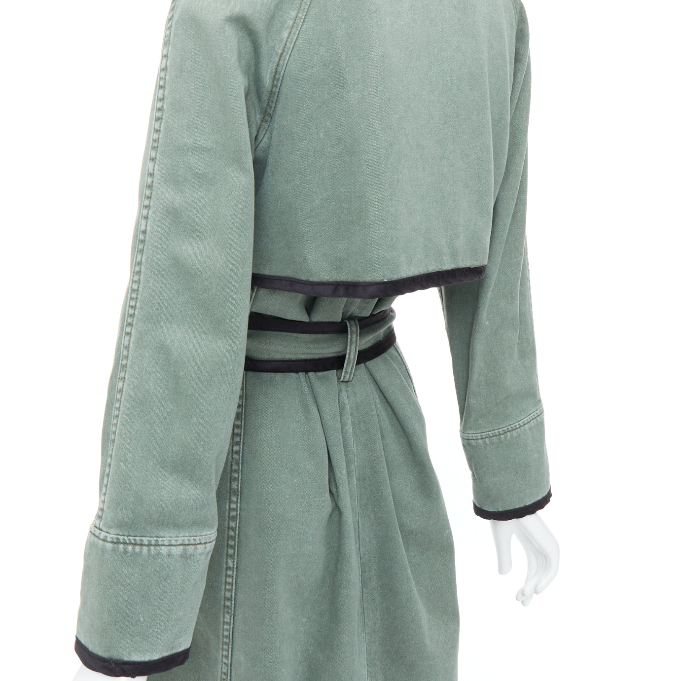 Le Superbe Green Tulle Hem Coat - Image 10