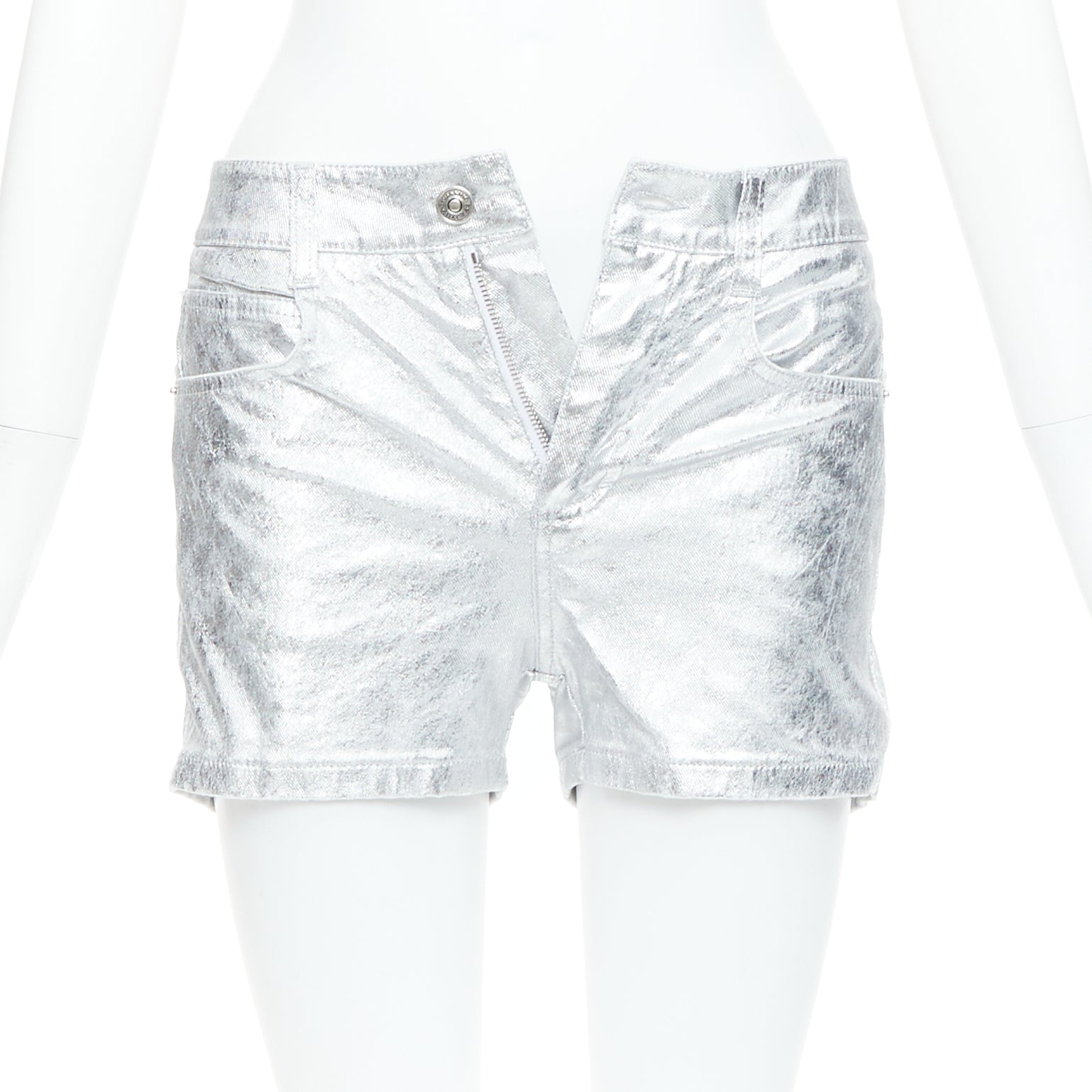 Ermanno Scervino Metallic Cotton Shorts